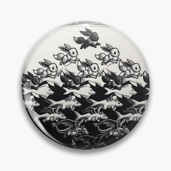 Item preview, Optical Illusion Evolution Art Cute Creature Metamorphosis Black and White Design designed and sold by Meteor Destroyer.