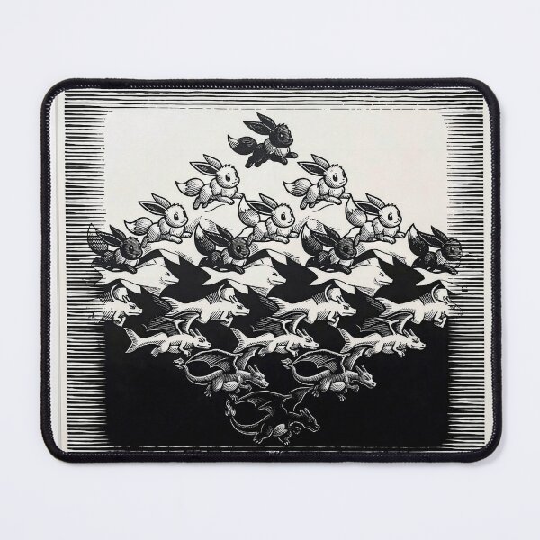 Item preview, Optical Illusion Evolution Art Cute Creature Metamorphosis Black and White Design designed and sold by Meteor Destroyer.