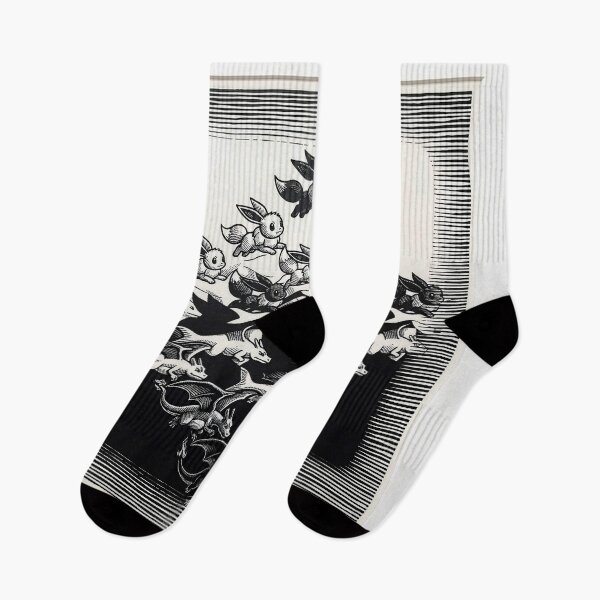 Item preview, Optical Illusion Evolution Art Cute Creature Metamorphosis Black and White Design designed and sold by Meteor Destroyer.