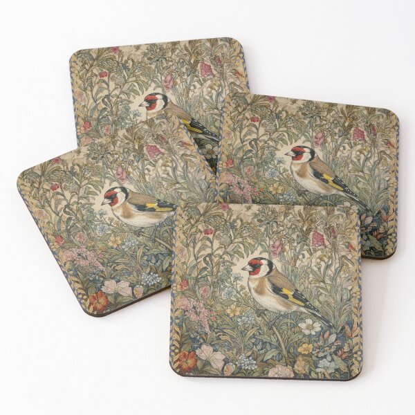 Item preview, Vintage Finch Bird Botanical Garden Art designed and sold by AntiqueImages.