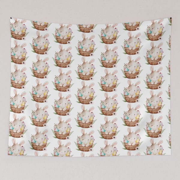 Item preview, Watercolor Bunny & Colorful Easter Eggs - Soft Spring designed and sold by FuzionRaptor.