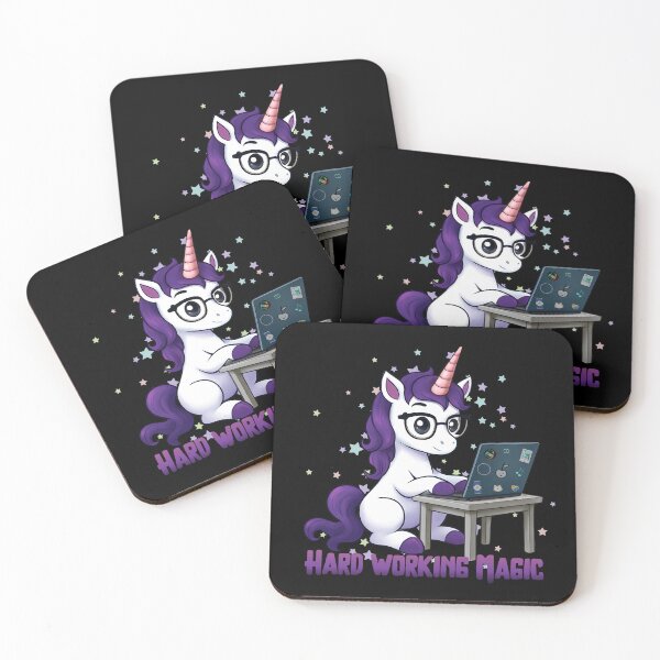 Item preview, Unicorn - Hard Working Magic designed and sold by Feinsicht.