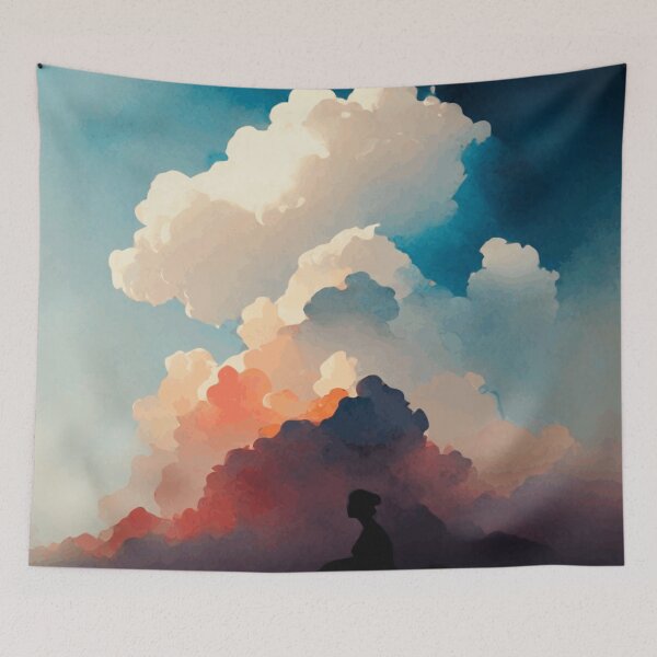 Item preview, Silhouette Under Dramatic Colorful Clouds designed and sold by Arturo Daniel Garcia Palomo.