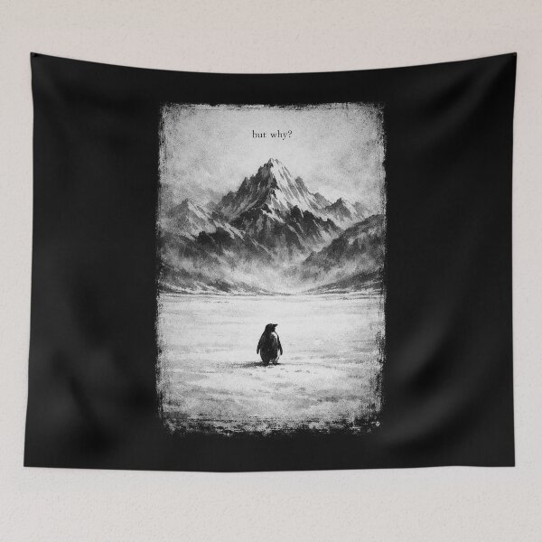 Item preview, Lonely Penguin But Why Quote Dark Humor designed and sold by BHMARTS.