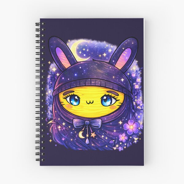 Item preview, Capucha de conejo galáctico – Noche mágica kawaii designed and sold by InnerwayStudio.