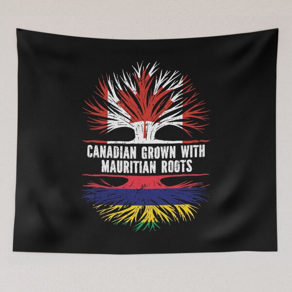 Item preview, Canadian Grown with Mauritian Roots Canada Flag designed and sold by CosmoKitsch.