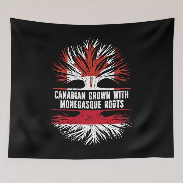 Item preview, Canadian Grown with Monegasque Roots Canada Flag designed and sold by CosmoKitsch.