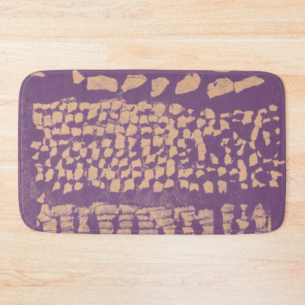 Item preview, Three Grains Textured Monoprint - Plum + Melon designed and sold by Irene Estelle.