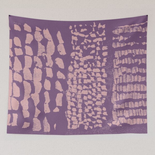 Item preview, Three Grains Textured Monoprint - Plum + Rose designed and sold by Irene Estelle.