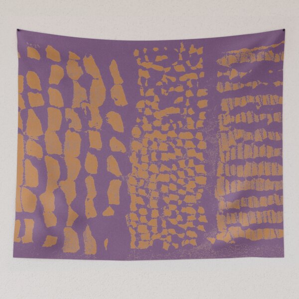 Item preview, Three Grains Textured Monoprint - Plum + Rust designed and sold by Irene Estelle.
