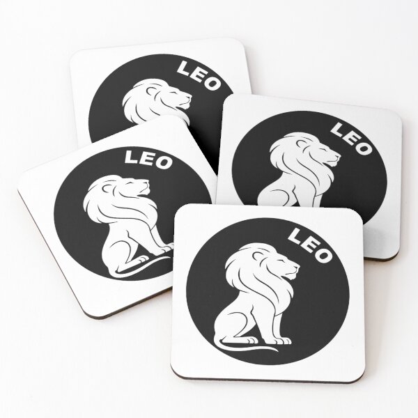 Item preview, Leo Lion - Zodiac Sign In Negative Circle Bold Art designed and sold by The Bold Line Studio.