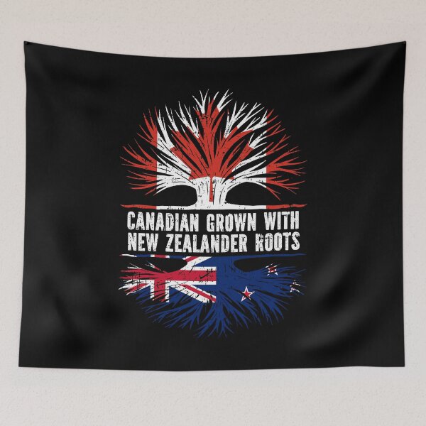 Item preview, Canadian Grown with New Zealander Roots Canada Flag designed and sold by CosmoKitsch.