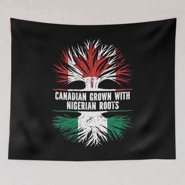 Item preview, Canadian Grown with Nigerian Roots Canada Flag designed and sold by CosmoKitsch.