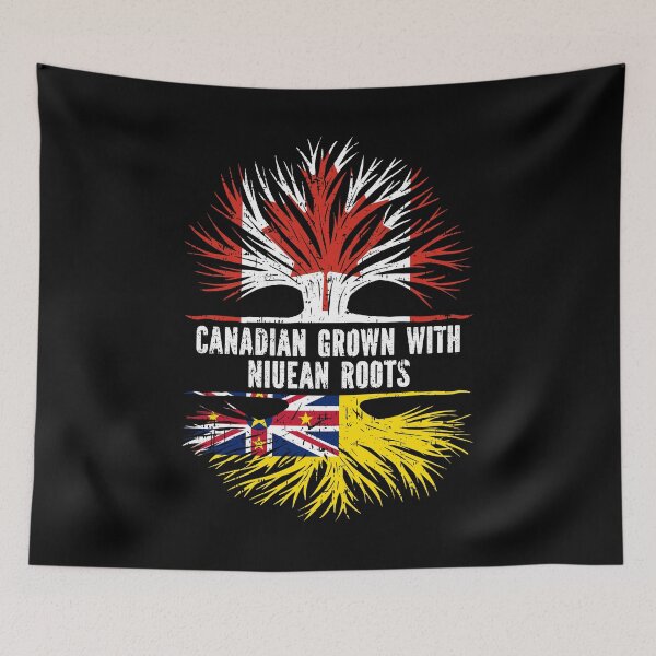 Item preview, Canadian Grown with Niuean Roots Canada Flag designed and sold by CosmoKitsch.