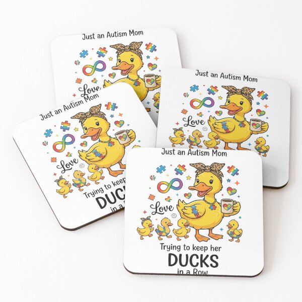 Item preview, Just an Autism Mom Trying to Keep Her Ducks in a Row Cute Supportive Design designed and sold by Winarrts.