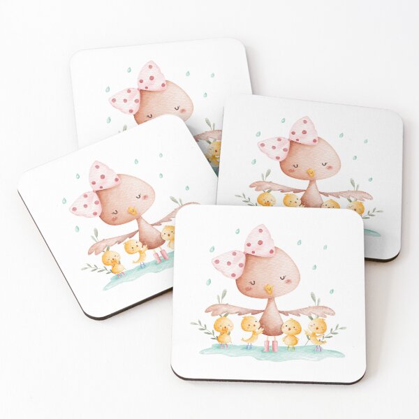 Item preview, Watercolor Mom and Baby Chick - Adorable Spring Vibe designed and sold by FuzionRaptor.