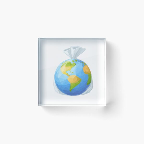 Item preview, Earth in Plastic Bag – Environmental Pollution Concept Art designed and sold by olenapetol.