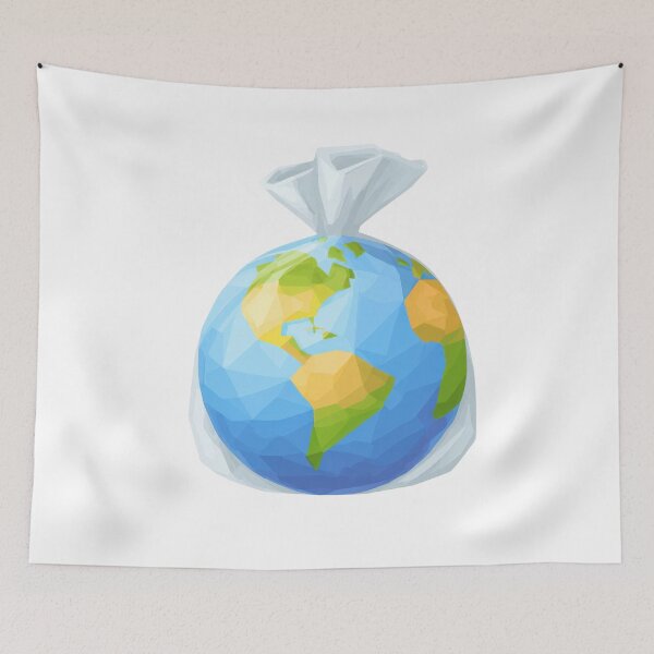 Item preview, Earth in Plastic Bag – Environmental Pollution Concept Art designed and sold by olenapetol.