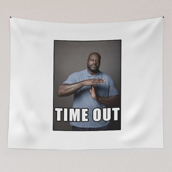 Item preview, SHAQ / SHAQUILLE O’NEAL TIME OUT / SLOW DOWN MEME GIF designed and sold by Python Designs .