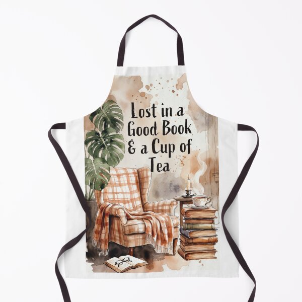 Item preview, Cozy Watercolor Reading Nook - Lost in a Good Book & a Cup of Tea designed and sold by TatiK-Treasures.