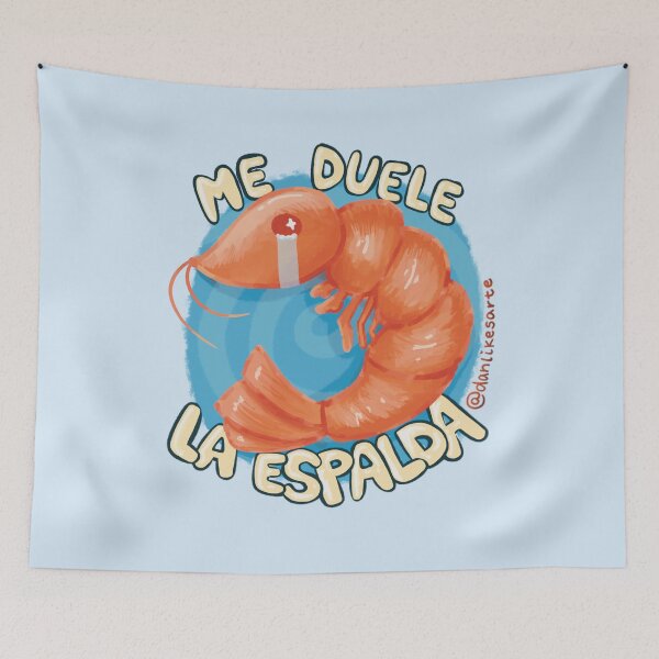 Item preview, Me Duele La Espalda Shrimp Camarón Prawn designed and sold by danlikesarte.