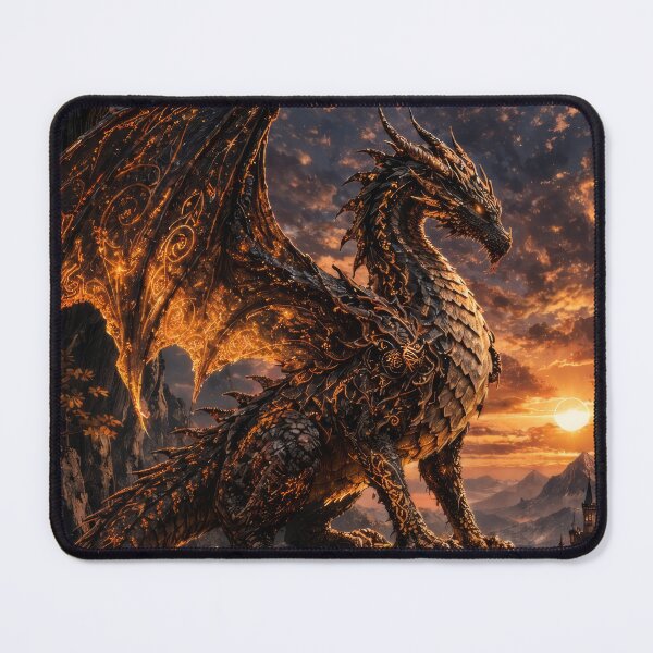 Item preview, Arcane Dragon – Runic Wings, Sunset Guardian, Mystical Fantasy Creature designed and sold by DrakariArt.