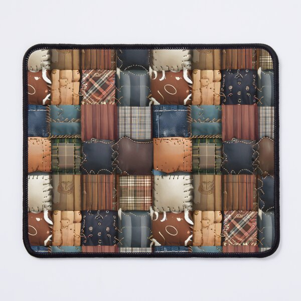 Item preview, Western Denim Leather Patchwork Rustic Country Design designed and sold by CoastalEmp.