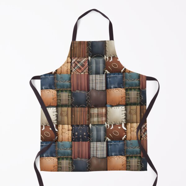 Item preview, Western Denim Leather Patchwork Rustic Country Design designed and sold by CoastalEmp.