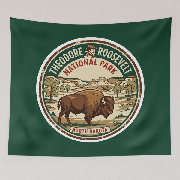 Item preview, Theodore Roosevelt National Park - North Dakota designed and sold by GoodOldVintage.