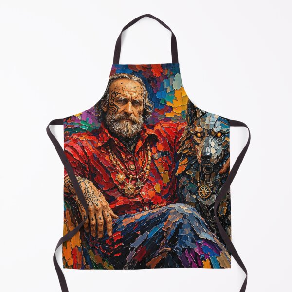 Item preview, Giuseppe Garibaldi with Robot Dog Oil Painting designed and sold by McZerrill.