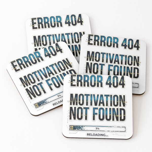Item preview, Error 404 Motivation Not Found T-Shirt | Funny Sarcastic Quote | Lazy Day Gift designed and sold by Clintora.