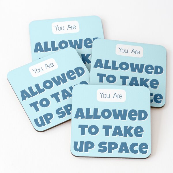 Item preview, You Are Allowed To Take Up Space - Affirmation - Blue Minimal - Self Love - Back designed and sold by LAJdesigns.