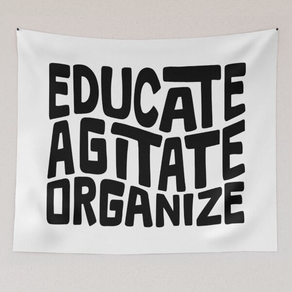 Item preview, Educate Agitate Organize Word Art designed and sold by Unhinged Heather.