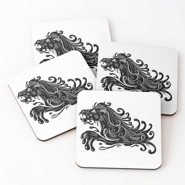 Item preview, Folklore woodcut kelpie designed and sold by Magpye.