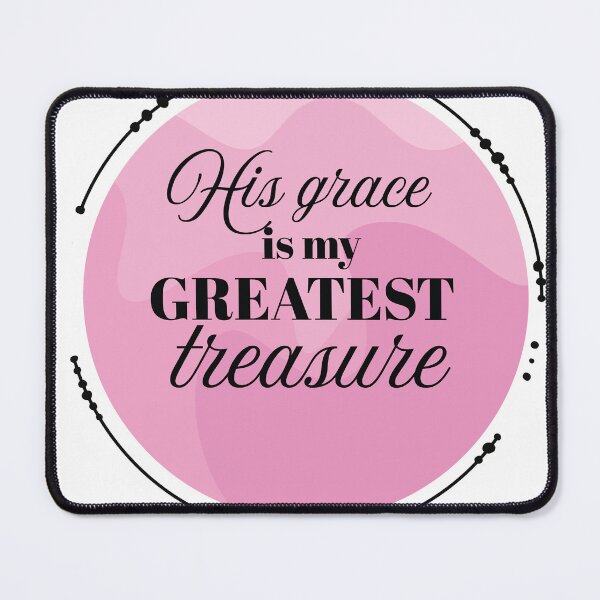 Item preview, His grace is my greatest treasure - Aesthetic Pink Circle designed and sold by JenCreativa.