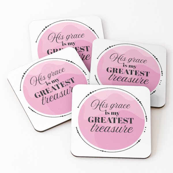Item preview, His grace is my greatest treasure - Aesthetic Pink Circle designed and sold by JenCreativa.