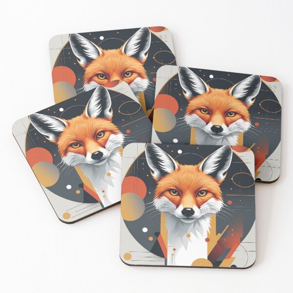 Item preview, Fox geometric abstraction designed and sold by LioTou.