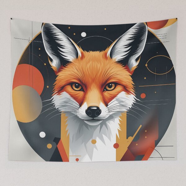 Item preview, Fox geometric abstraction designed and sold by LioTou.