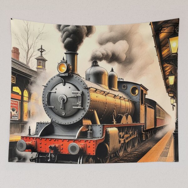 Item preview, Timeless Steam Engine – Minimal Vintage Style designed and sold by semenol.