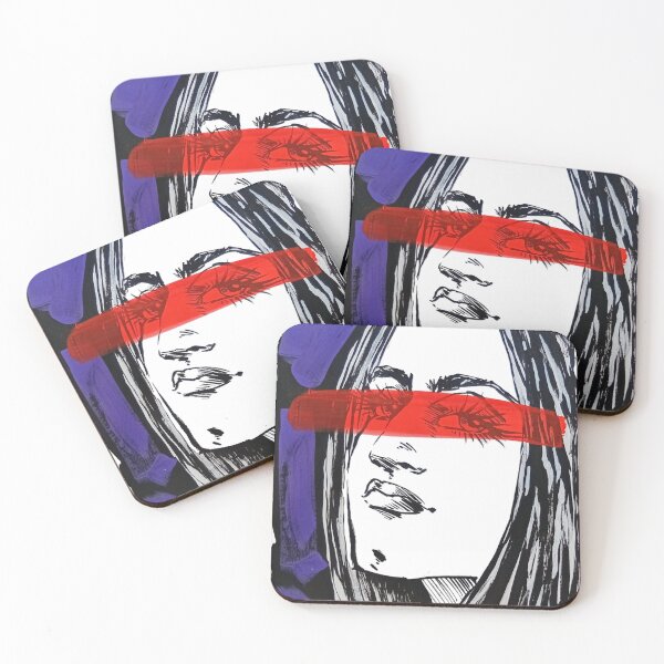 Item preview, Blind Vision – Abstract Portrait with Red Interference designed and sold by RennerRangel.