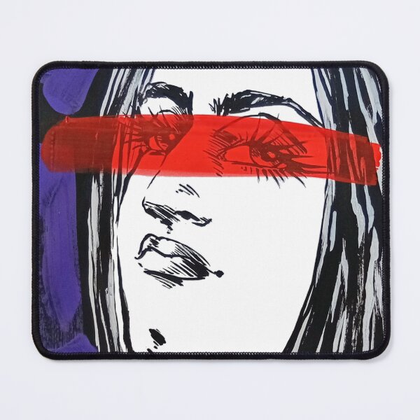 Item preview, Blind Vision – Abstract Portrait with Red Interference designed and sold by RennerRangel.