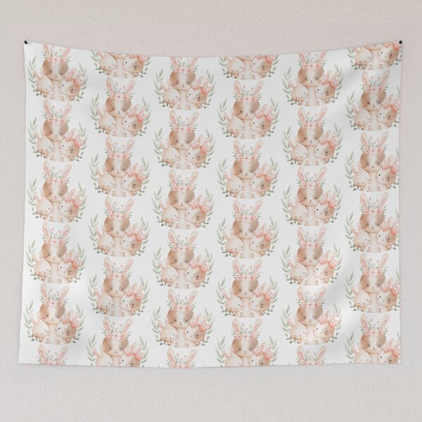 Item preview, Watercolor Mom and Baby Rabbit - Adorable Spring Vibe designed and sold by FuzionRaptor.