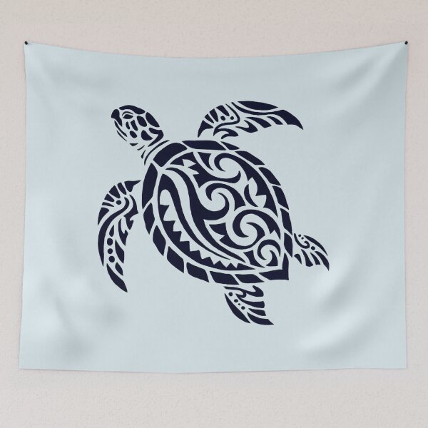 Item preview, Tribal Sea Turtle Illustration – Polynesian Style Ocean Animal Art designed and sold by ArcticFoxStudio.
