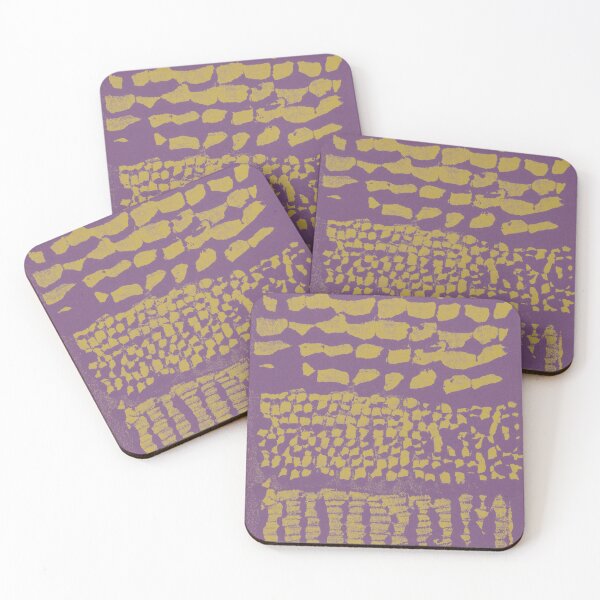 Item preview, Three Grains Textured Monoprint - Plum + Saffron designed and sold by Irene Estelle.