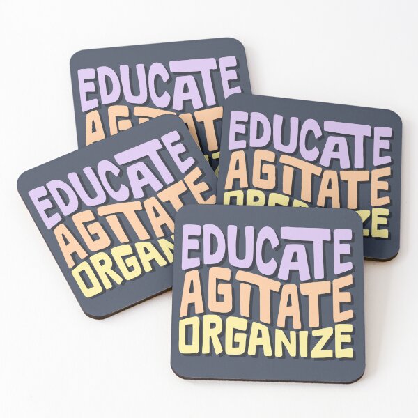 Item preview, Educate Agitate Organize Word Art designed and sold by Unhinged Heather.