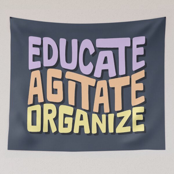 Item preview, Educate Agitate Organize Word Art designed and sold by Unhinged Heather.