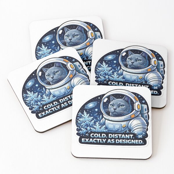 Item preview, Russian Blue Cat Astronaut Cold Distant Exactly As Designed designed and sold by Gentlestate.