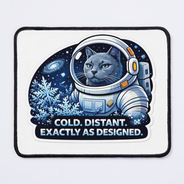 Item preview, Russian Blue Cat Astronaut Cold Distant Exactly As Designed designed and sold by Gentlestate.