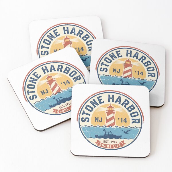 Item preview, Stone Harbor NJ Shirt Vintage Lighthouse Jersey Shore Beach Retro Coastal New Jersey designed and sold by Milasneeze.
