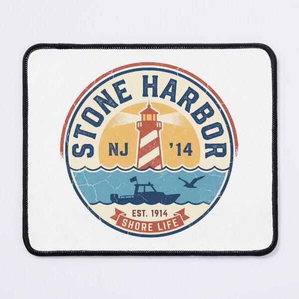 Item preview, Stone Harbor NJ Shirt Vintage Lighthouse Jersey Shore Beach Retro Coastal New Jersey designed and sold by Milasneeze.